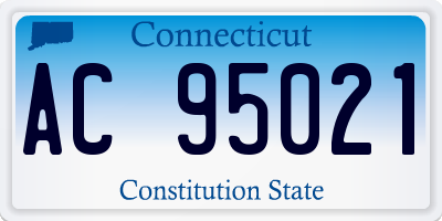 CT license plate AC95021