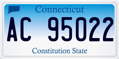 CT license plate AC95022