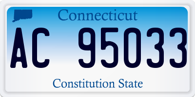 CT license plate AC95033