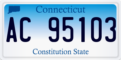 CT license plate AC95103