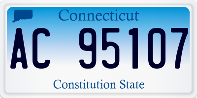 CT license plate AC95107