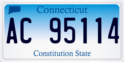 CT license plate AC95114