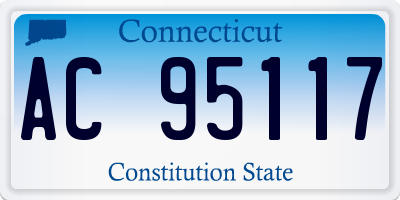 CT license plate AC95117