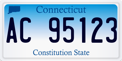 CT license plate AC95123