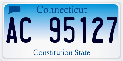 CT license plate AC95127