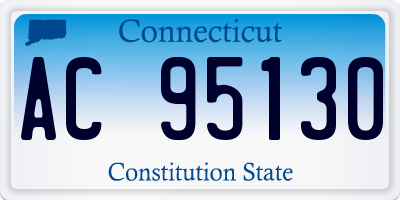 CT license plate AC95130
