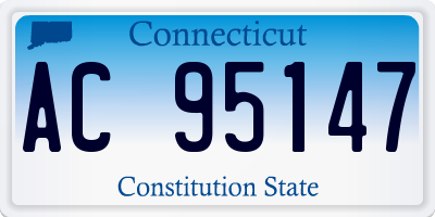 CT license plate AC95147