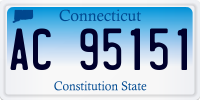 CT license plate AC95151