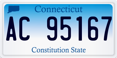 CT license plate AC95167