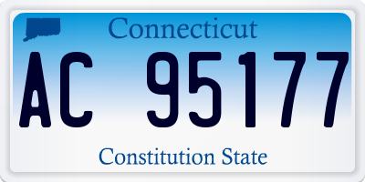 CT license plate AC95177