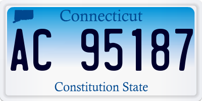 CT license plate AC95187