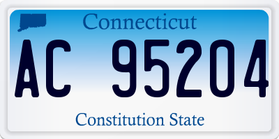 CT license plate AC95204