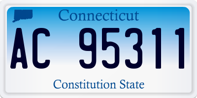 CT license plate AC95311