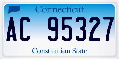 CT license plate AC95327