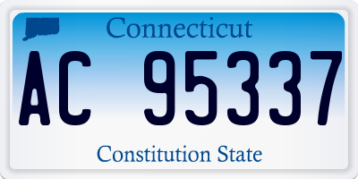 CT license plate AC95337