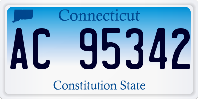 CT license plate AC95342