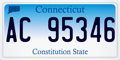 CT license plate AC95346