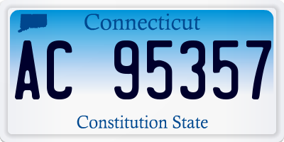 CT license plate AC95357