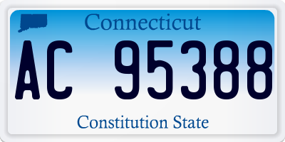 CT license plate AC95388