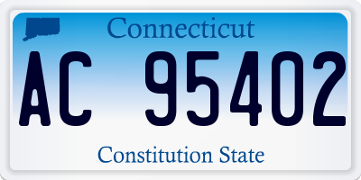 CT license plate AC95402