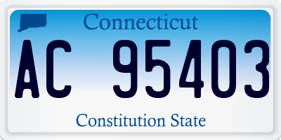 CT license plate AC95403