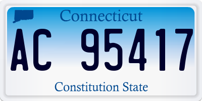 CT license plate AC95417