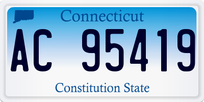 CT license plate AC95419