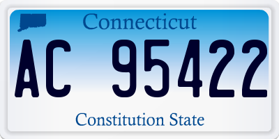 CT license plate AC95422
