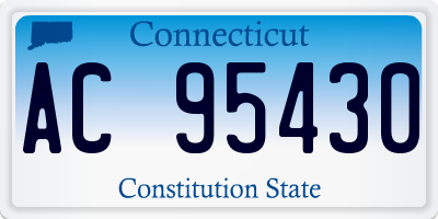 CT license plate AC95430