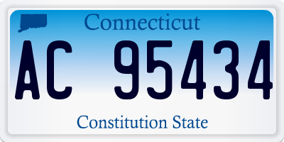 CT license plate AC95434