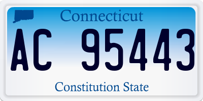 CT license plate AC95443
