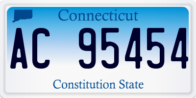 CT license plate AC95454