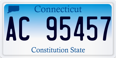 CT license plate AC95457