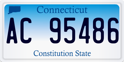 CT license plate AC95486