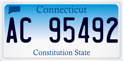 CT license plate AC95492