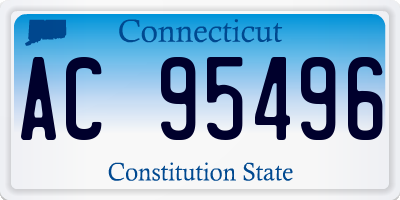 CT license plate AC95496