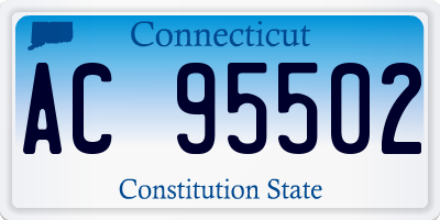 CT license plate AC95502