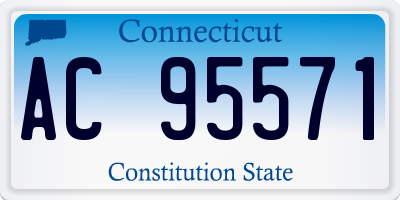 CT license plate AC95571