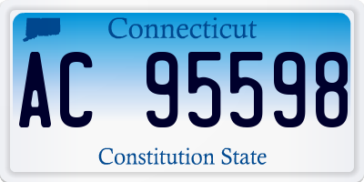 CT license plate AC95598