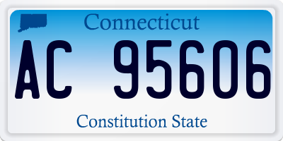 CT license plate AC95606