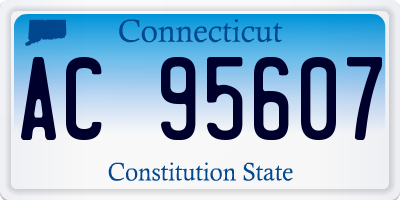 CT license plate AC95607
