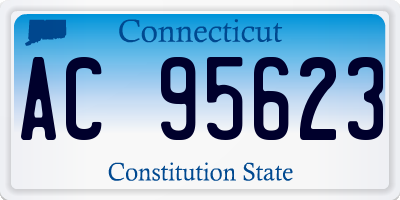 CT license plate AC95623