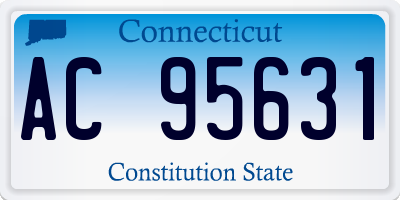 CT license plate AC95631