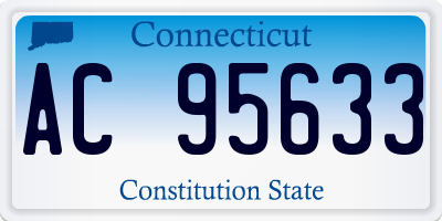 CT license plate AC95633
