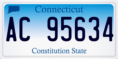 CT license plate AC95634