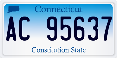 CT license plate AC95637