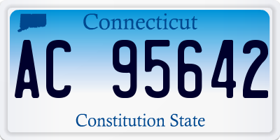 CT license plate AC95642