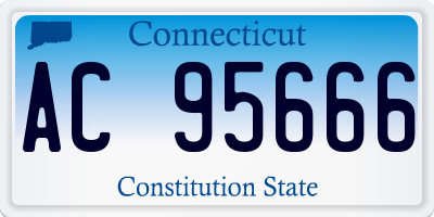 CT license plate AC95666