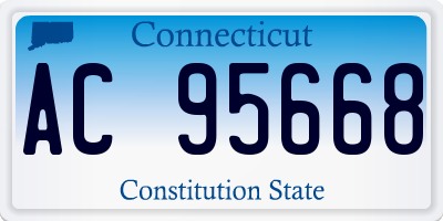 CT license plate AC95668