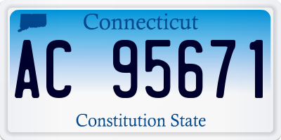 CT license plate AC95671